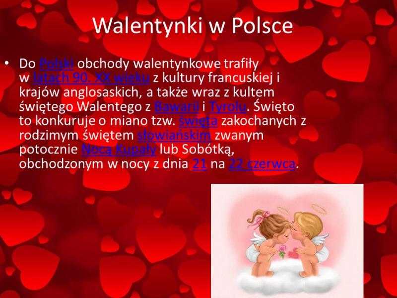 WALENTYNKI W POLSCE