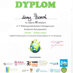 Konkurs recytatorski "Ziemia - zielona wyspa"