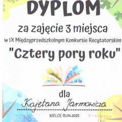 Konkurs recytatorski "Cztery Pory Roku"