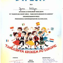 Konkurs taneczny "Europejski Dzień Tańca - Tanecznym Krokiem Po Europie"