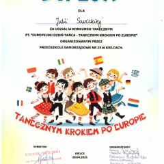 Konkurs taneczny "Europejski Dzień Tańca - Tanecznym Krokiem Po Europie"