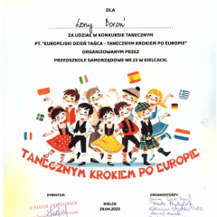 Konkurs taneczny "Europejski Dzień Tańca - Tanecznym Krokiem Po Europie"
