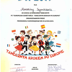 Konkurs taneczny "Europejski Dzień Tańca - Tanecznym Krokiem Po Europie"