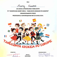 Konkurs taneczny "Europejski Dzień Tańca - Tanecznym Krokiem Po Europie"